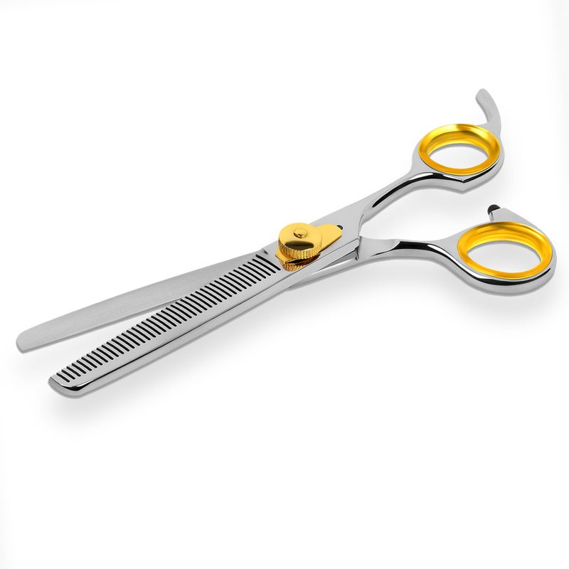 Sharf Professional Cat and Dog Grooming Scissors heavy-duty Pet Thinning Scissors for Dogs and Cats, 440c Japanese Steel Comfortable Long-Lasting Sharpness for Years (Contemporary) - Image 2